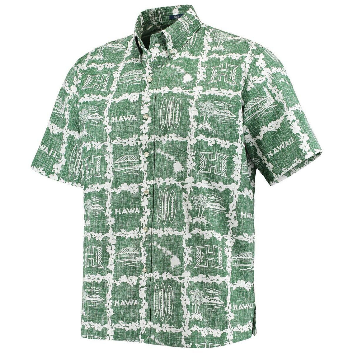 Reyn Spooner Men's Green Hawaii Warriors Classic Button-Down Shirt - Image 3 of 4