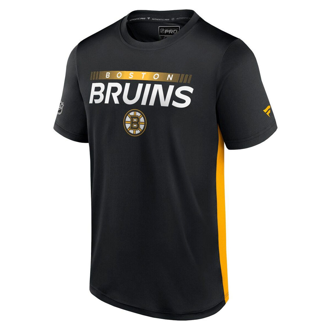 Fanatics Men's Fanatics Black/Gold Boston Bruins Authentic Pro Rink Tech T-Shirt - Image 3 of 4