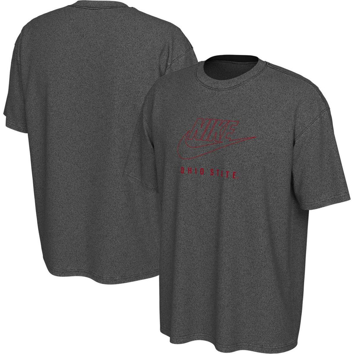 Nike Men's Charcoal Ohio State Buckeyes Washed Max90 T-Shirt - Image 2 of 4