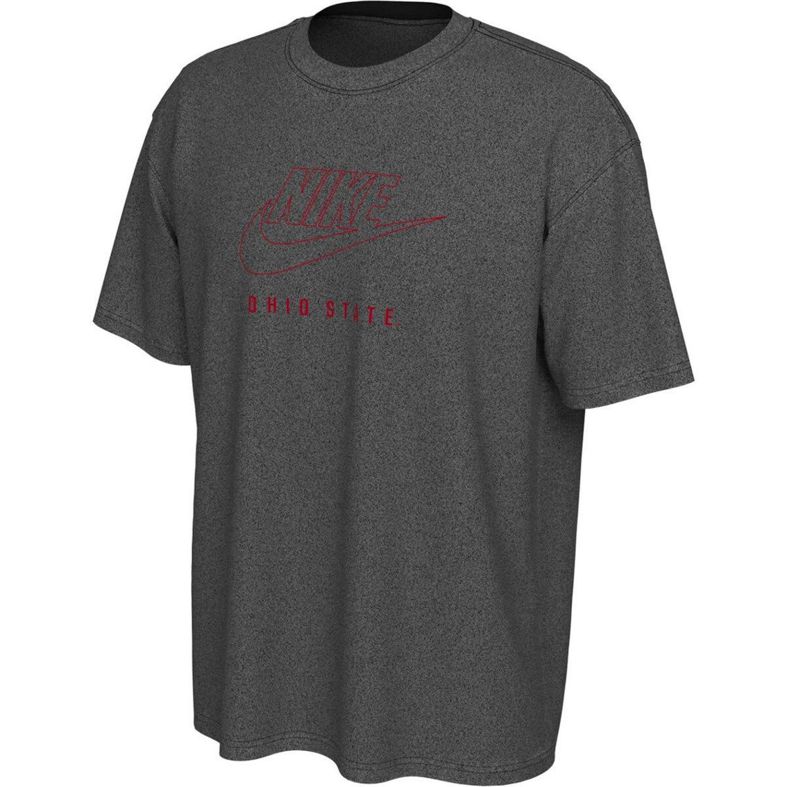Nike Men's Charcoal Ohio State Buckeyes Washed Max90 T-Shirt - Image 3 of 4