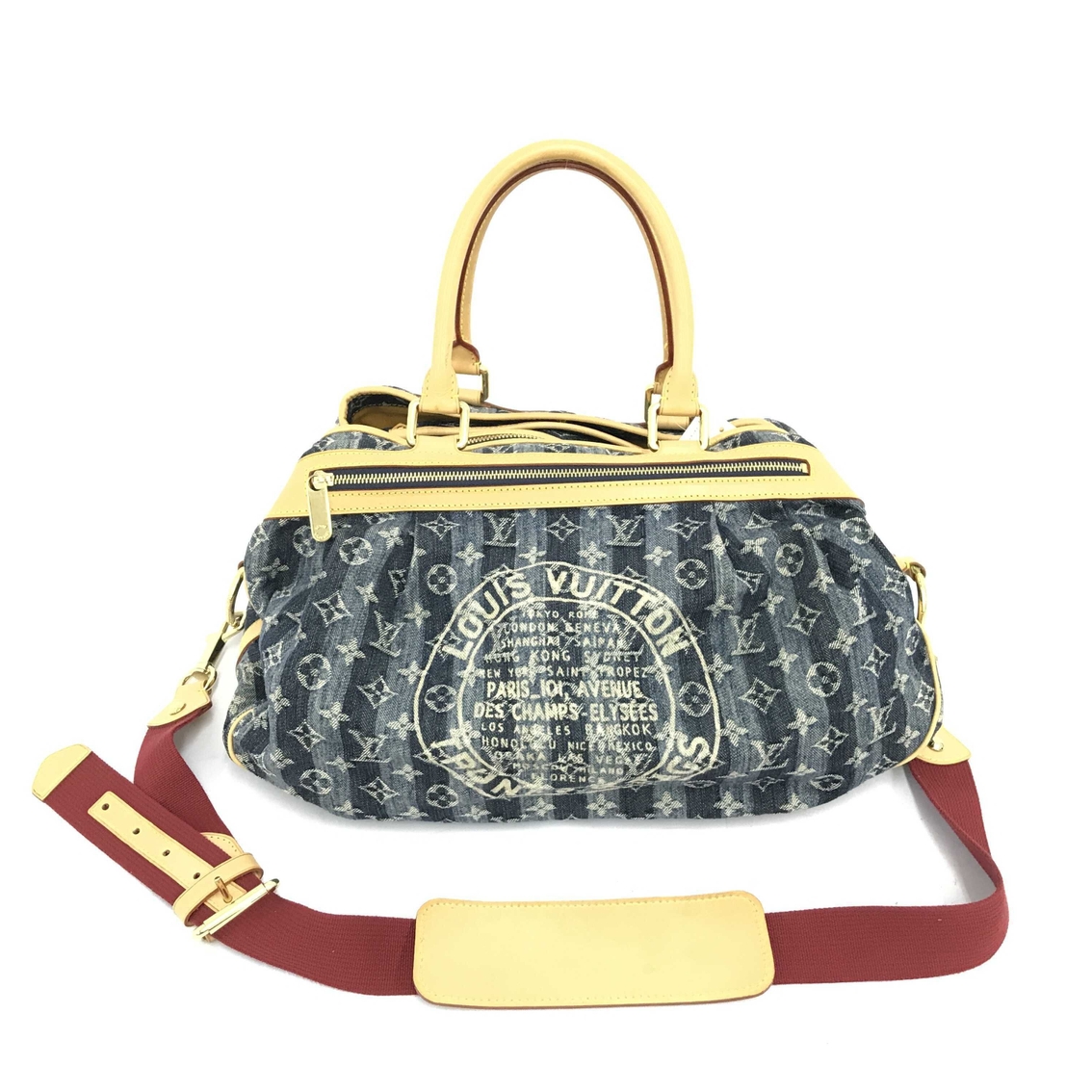 Louis Vuitton Denim Raye Cabas Gm (pre-owned), Handbags, Clothing &  Accessories