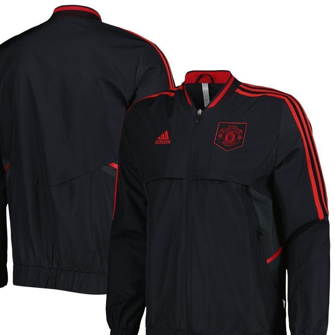 adidas Men's Black Manchester United AEROREADY Anthem Full-Zip Jacket - Image 2 of 4