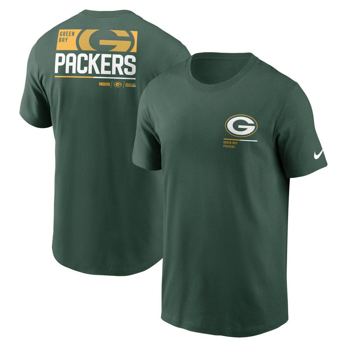 Nike Men's Green Green Bay Packers Team Incline T-Shirt - Image 2 of 4