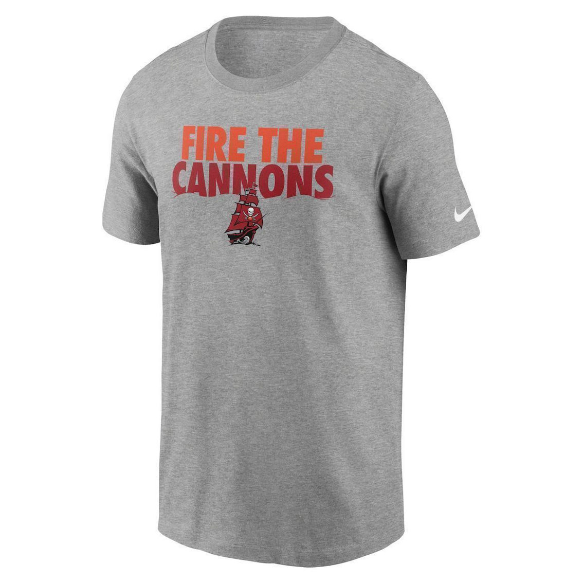 Nike Men's Heathered Gray Tampa Bay Buccaneers Hometown Collection Cannons T-Shirt - Image 3 of 4