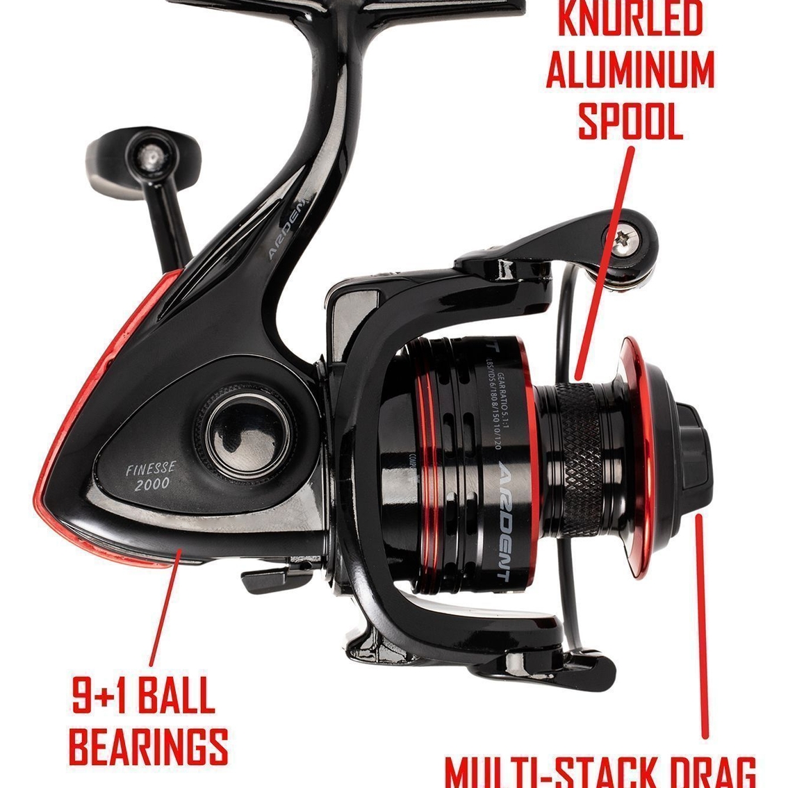 Ardent Fineese 500 Size Spinning Reel With 5.1:1 Gear Ratio, Fishing, Sports & Outdoors
