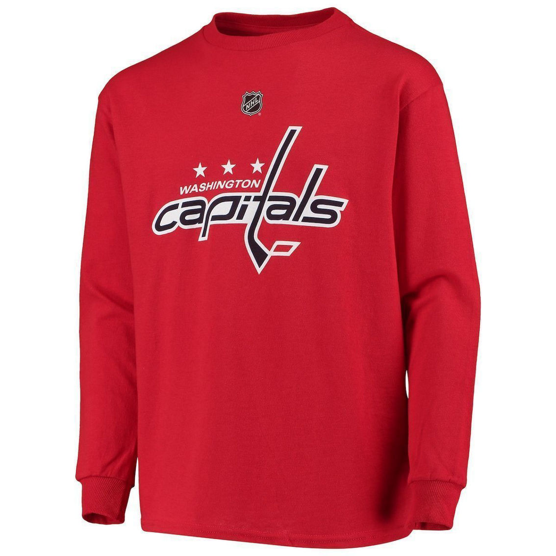 Outerstuff Youth TJ Oshie Red Washington Capitals Authentic Stack Long Sleeve Name & Number T-Shirt - Image 3 of 4