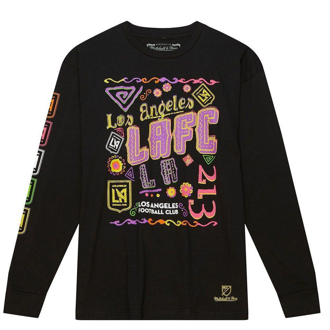 Mitchell & Ness Men's Black LAFC Papel Picado Long Sleeve T-Shirt - Image 3 of 4