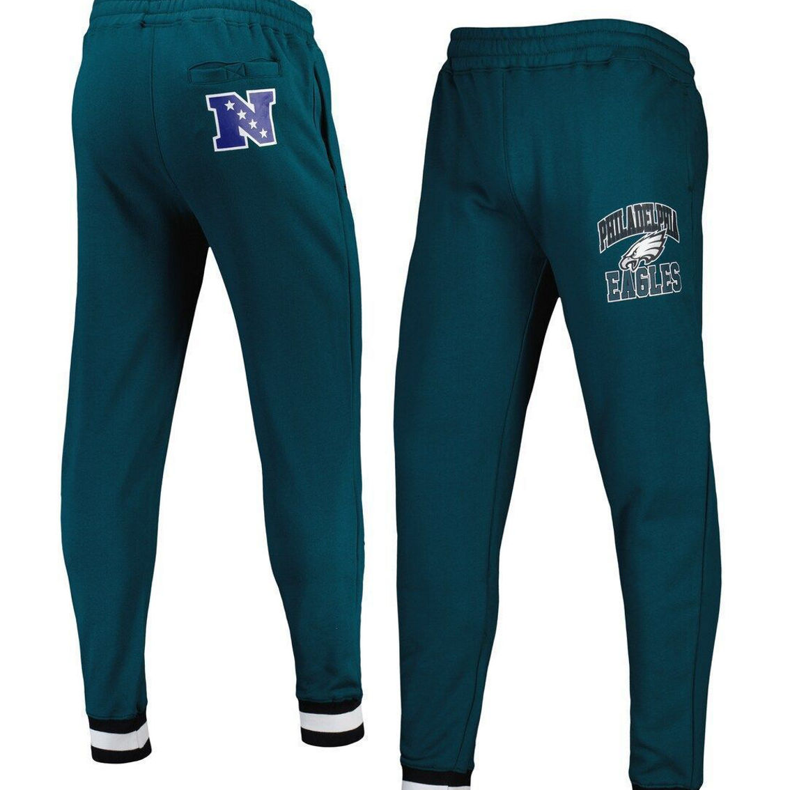Starter Men's Midnight Green Philadelphia Eagles Blitz Fleece Jogger Pants - Image 2 of 3