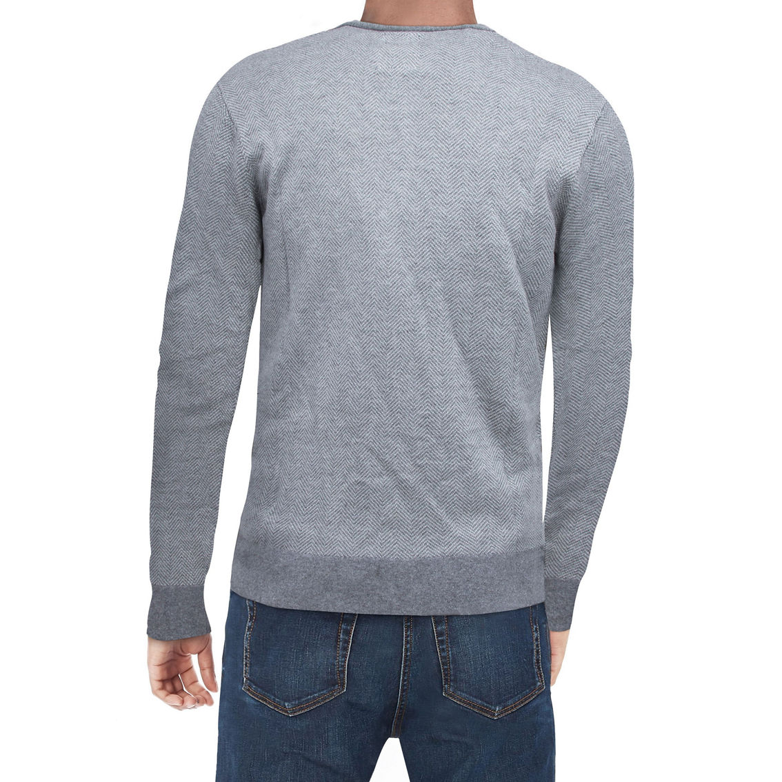 Men's Herringbone Cardigan Sweater - Image 2 of 3
