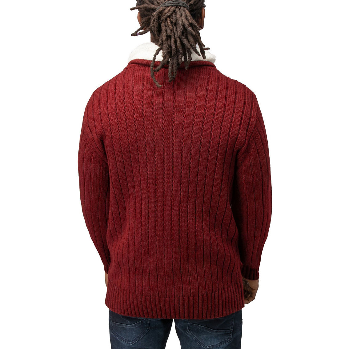 Men's Cable Knit Cowl Neck Sweater - Image 2 of 3