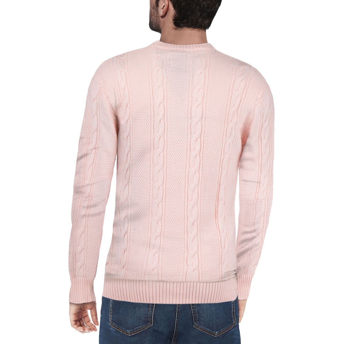 Men's Cable Knit Crewneck Pullover Sweater - Image 2 of 3
