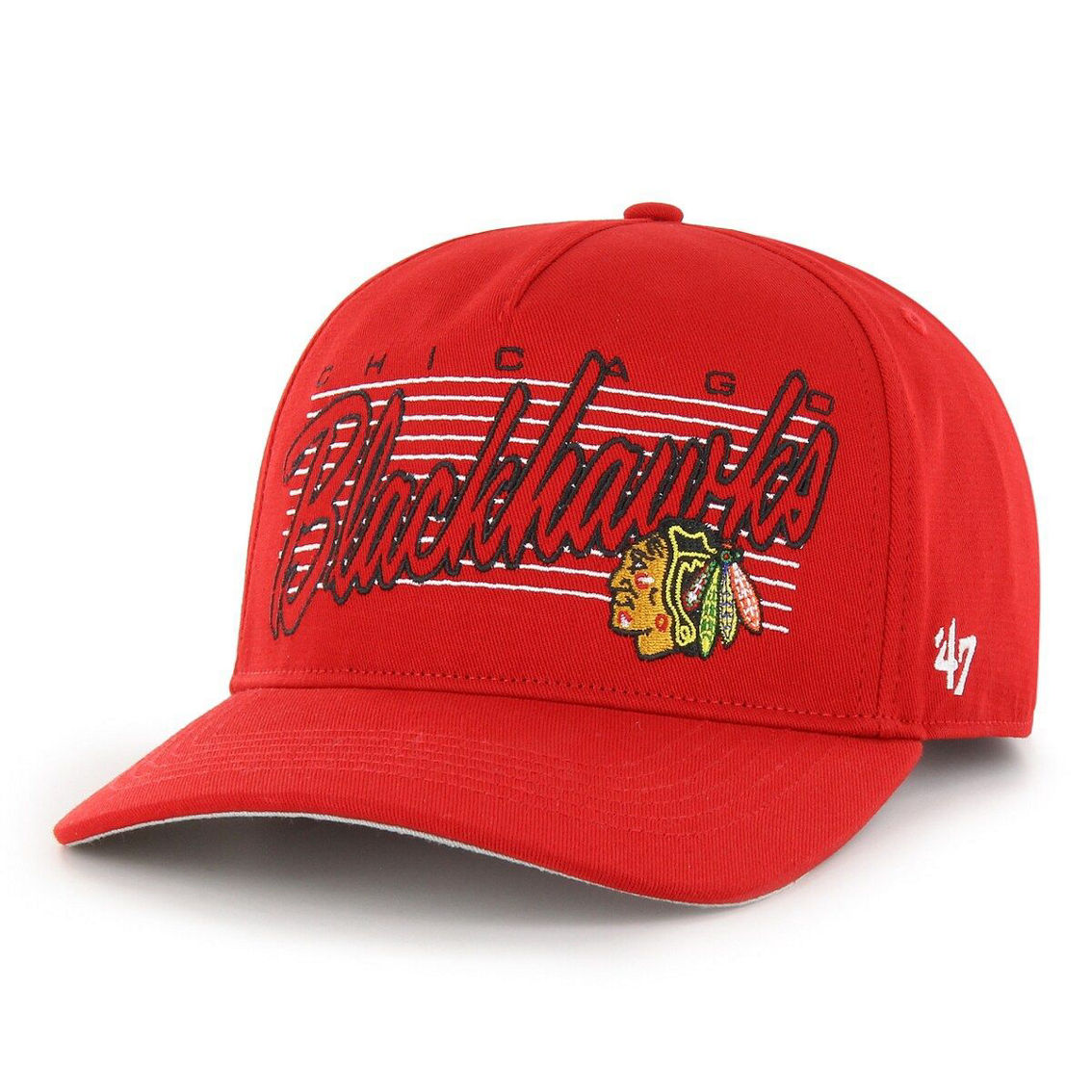 '47 Men's Red Chicago Blackhawks Marquee Hitch Snapback Hat - Image 2 of 4