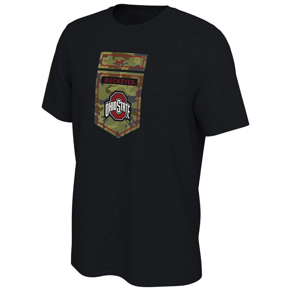 Nike Men's Black Ohio State Buckeyes Veterans Camo T-Shirt - Image 3 of 4
