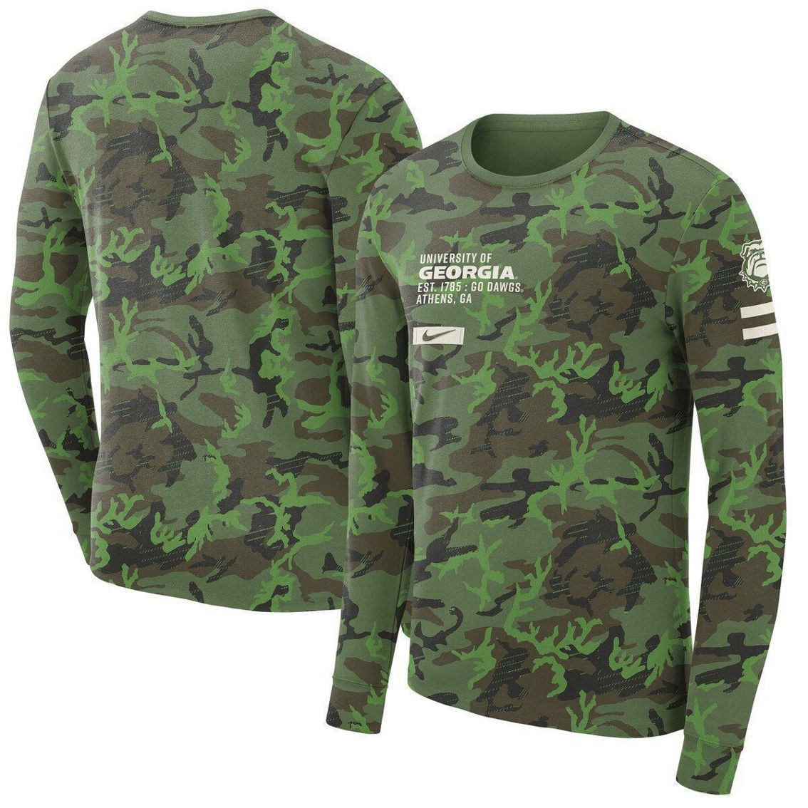 Nike Men's Camo Georgia Bulldogs Military Long Sleeve T-Shirt - Image 2 of 4