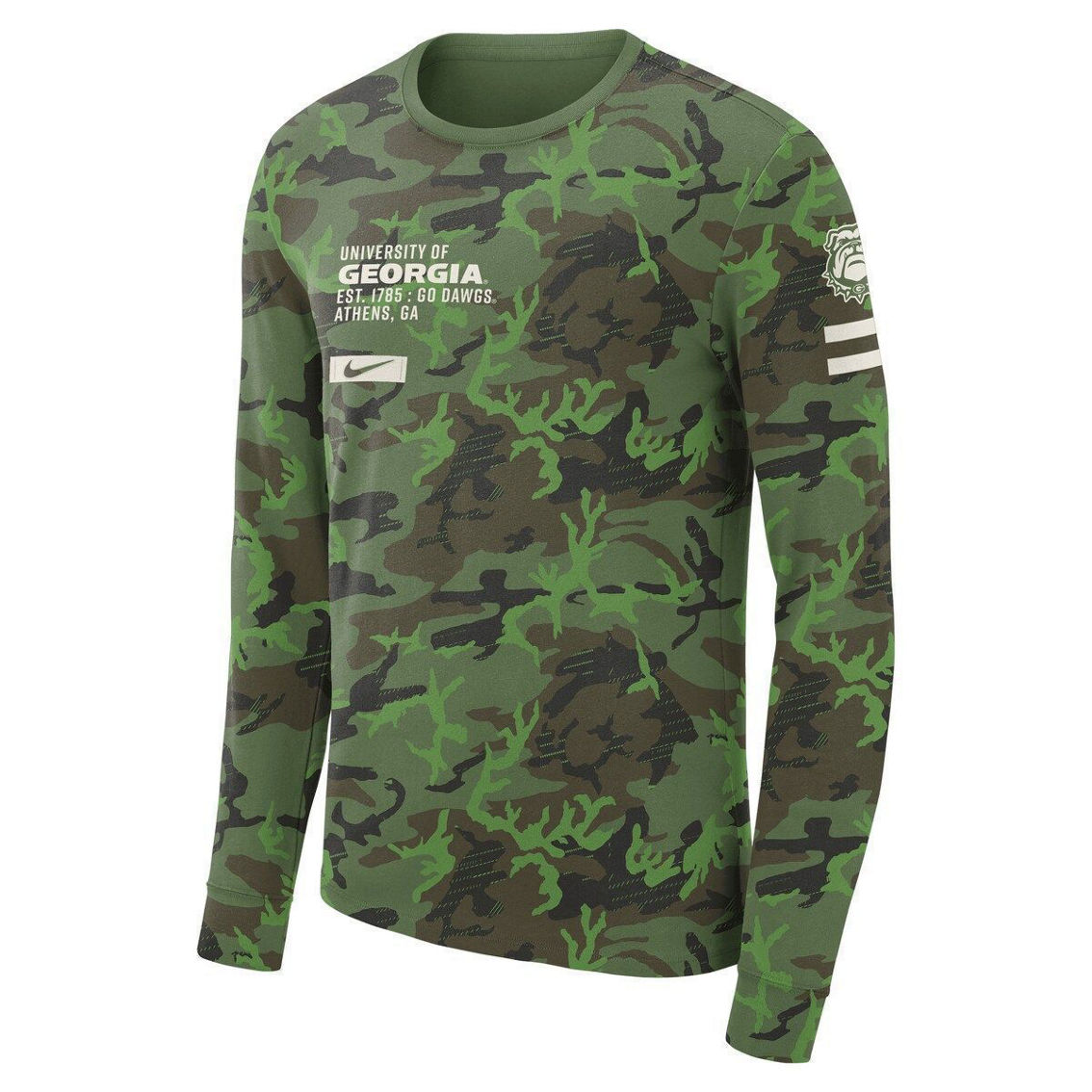 Nike Men's Camo Georgia Bulldogs Military Long Sleeve T-Shirt - Image 3 of 4