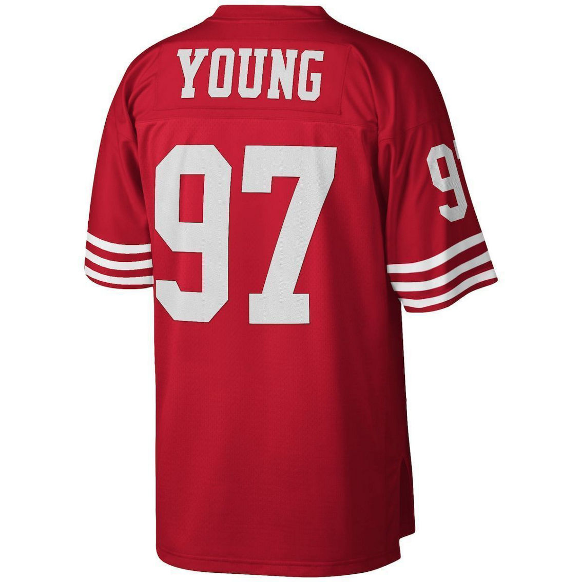 Men's Mitchell & Ness Bryant Young Scarlet San Francisco 49ers 1994 Legacy Replica Jersey - Image 4 of 4