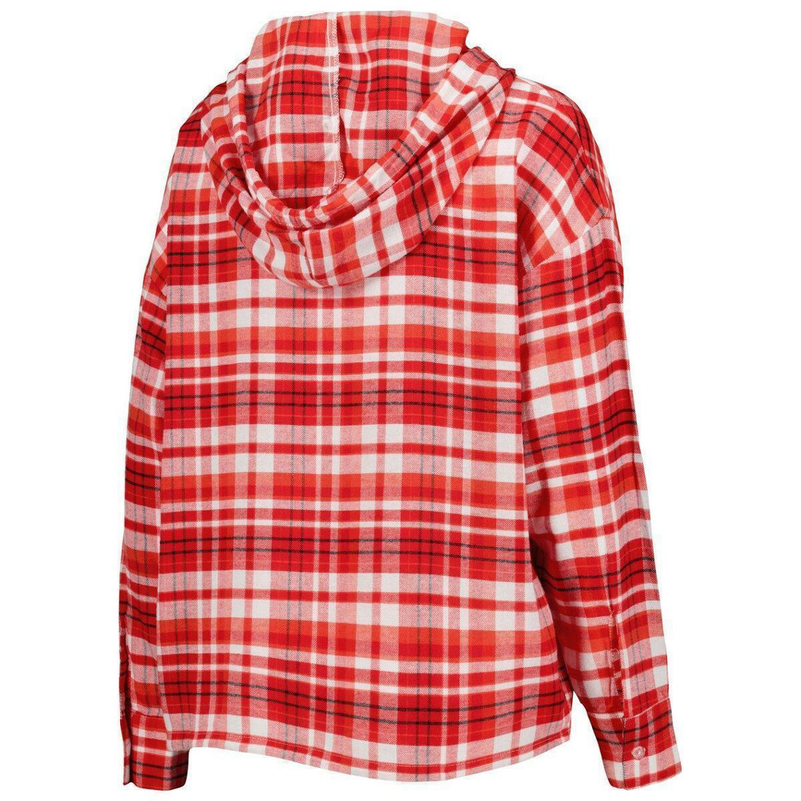 Women's Concepts Sport Scarlet Ohio State Buckeyes Mainstay Plaid Pullover Hoodie - Image 4 of 4
