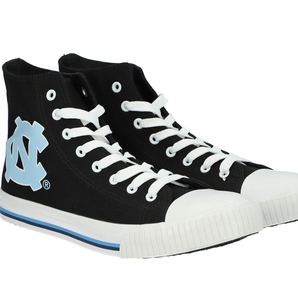 Foco Men's North Carolina Tar Heels Big Logo High Top Canvas Shoes ...