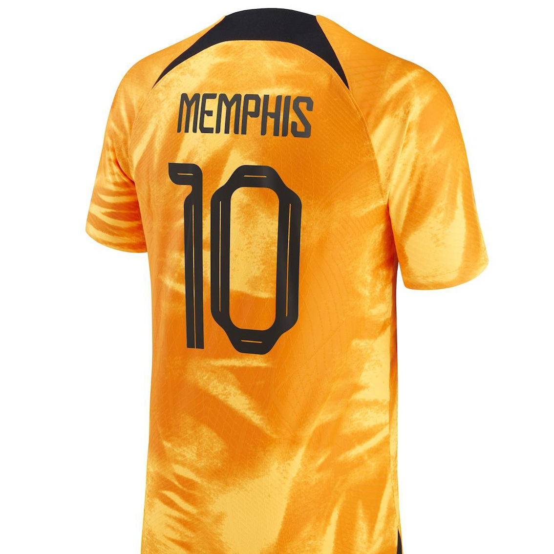 Nike Men's Memphis Depay Orange Netherlands National Team 2022/23 Home Vapor Match Authentic Player Jersey - Image 4 of 4