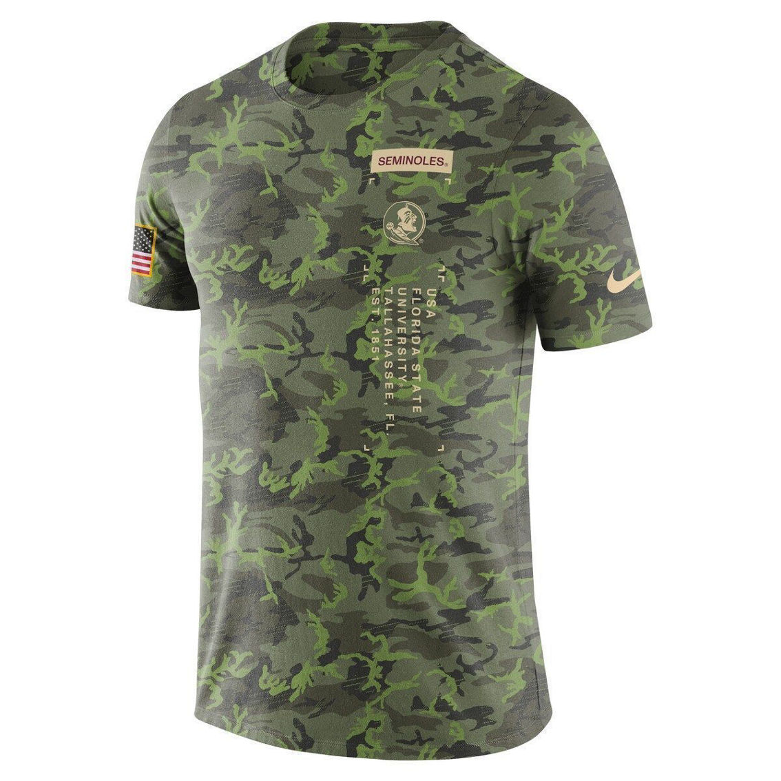 Nike Men's Camo Florida State Seminoles Military T-Shirt - Image 3 of 4
