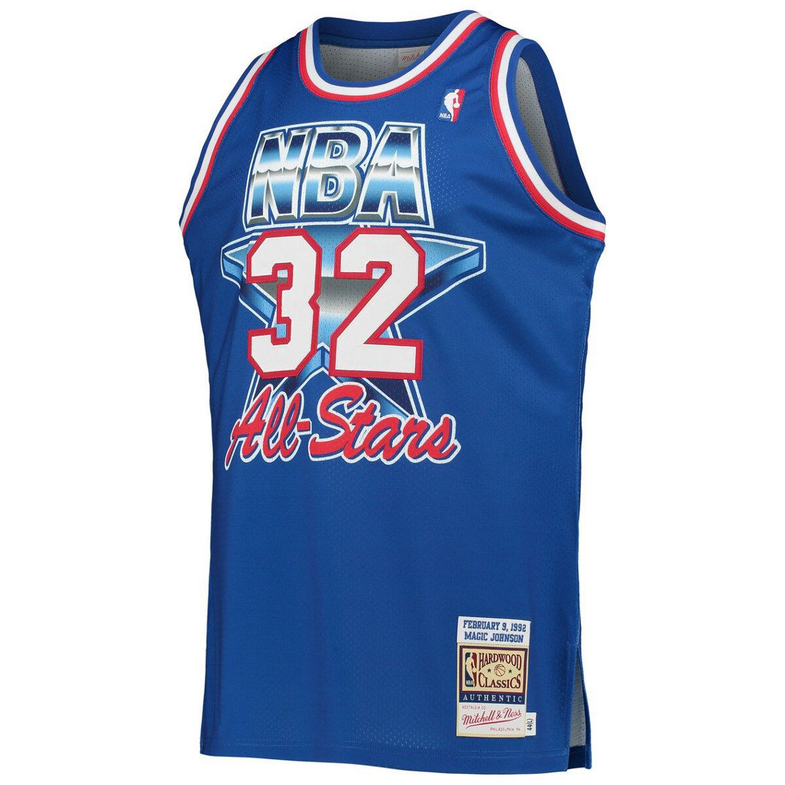 Mitchell & Ness Men's Magic Johnson Royal Western Conference Hardwood Classics 1992 NBA All-Star Game Authentic Jersey - Image 3 of 4