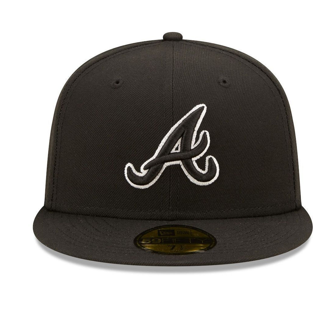 New Era Men's Atlanta Braves Black on Black Dub 59FIFTY Fitted Hat - Image 3 of 4
