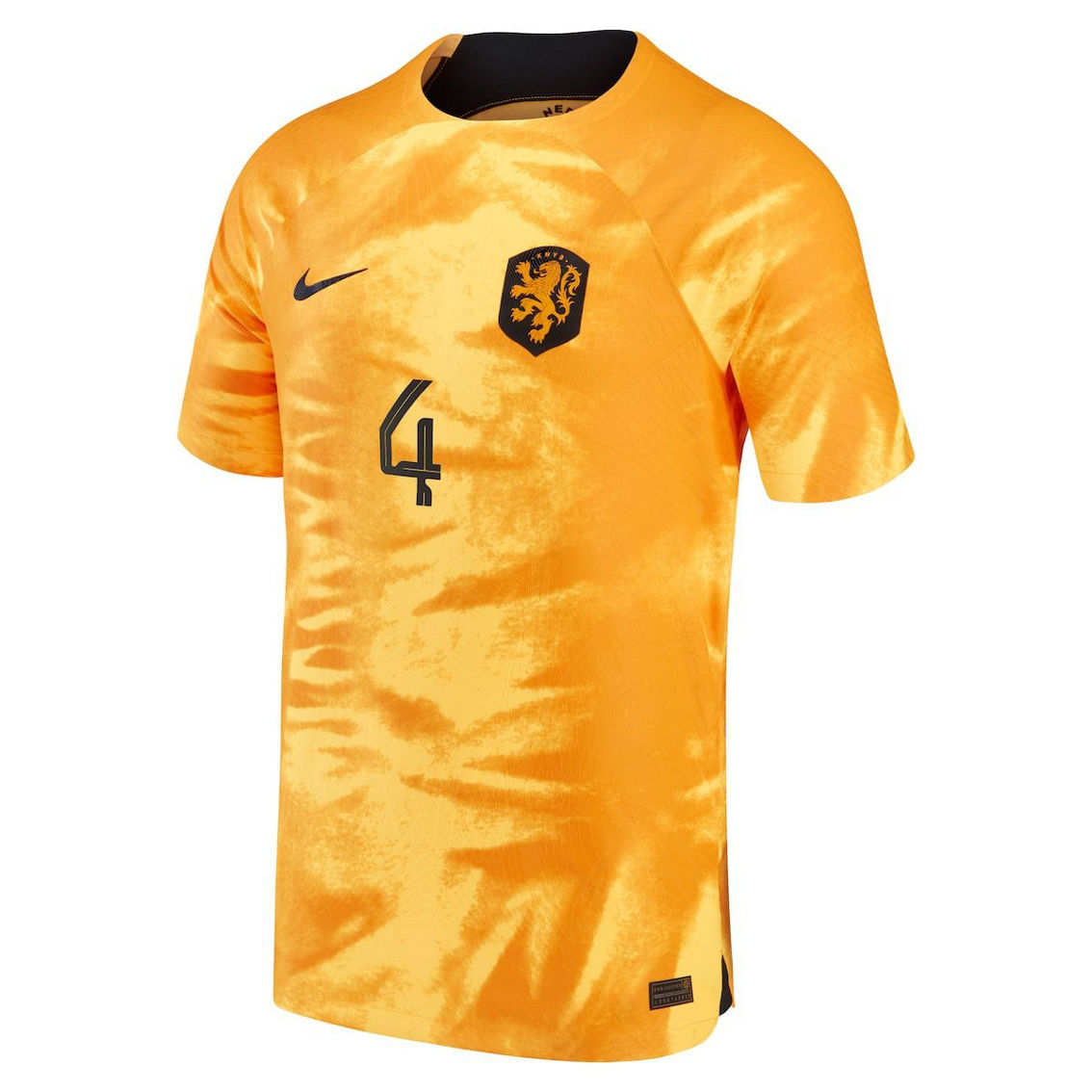 Nike Men's Virgil Van Dijk Orange Netherlands National Team 2022/23 Home Vapor Match Authentic Player Jersey - Image 3 of 4