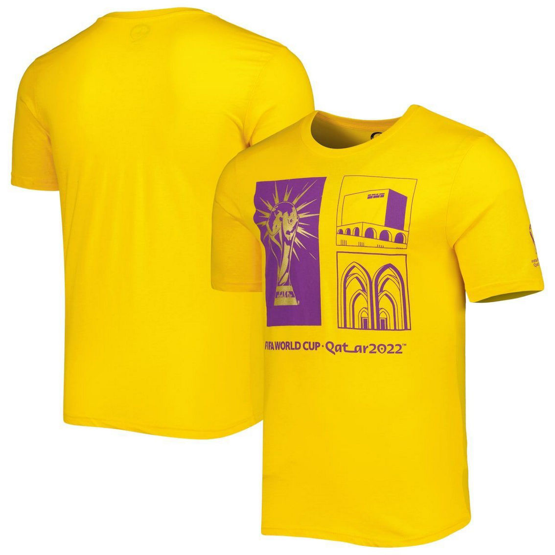Outerstuff Men's Yellow FIFA World Cup Qatar 2022 Around The World T-Shirt - Image 2 of 4