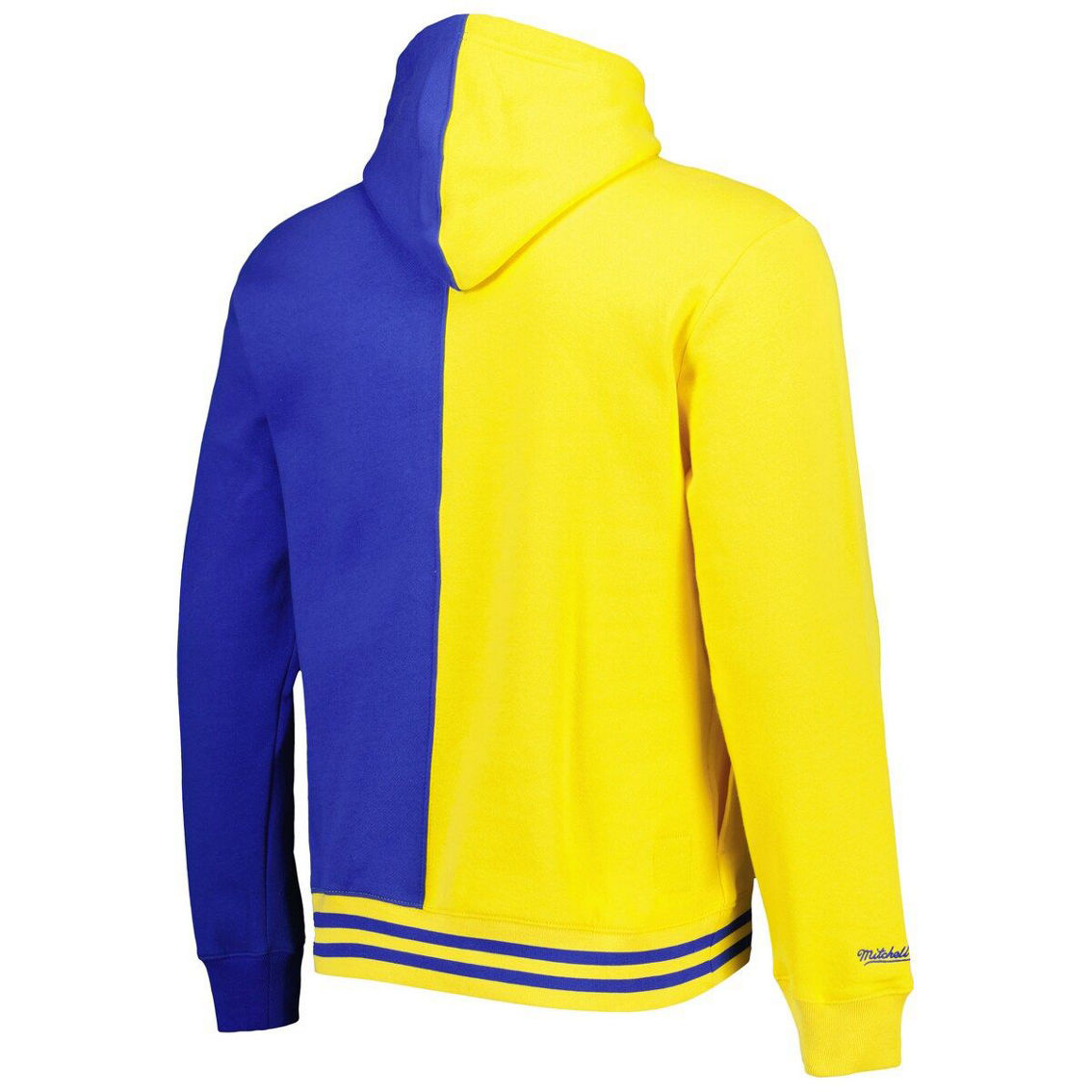 Mitchell & Ness Men's Gold/Royal Denver Nuggets Hardwood Classics Split Pullover Hoodie - Image 4 of 4