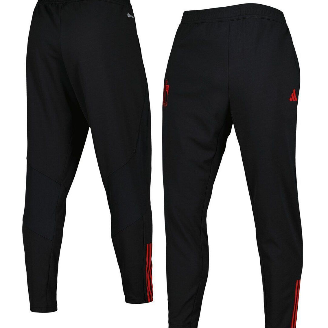 adidas Men's Black Belgium National Team Club Crest AEROREADY Training Pants - Image 2 of 4