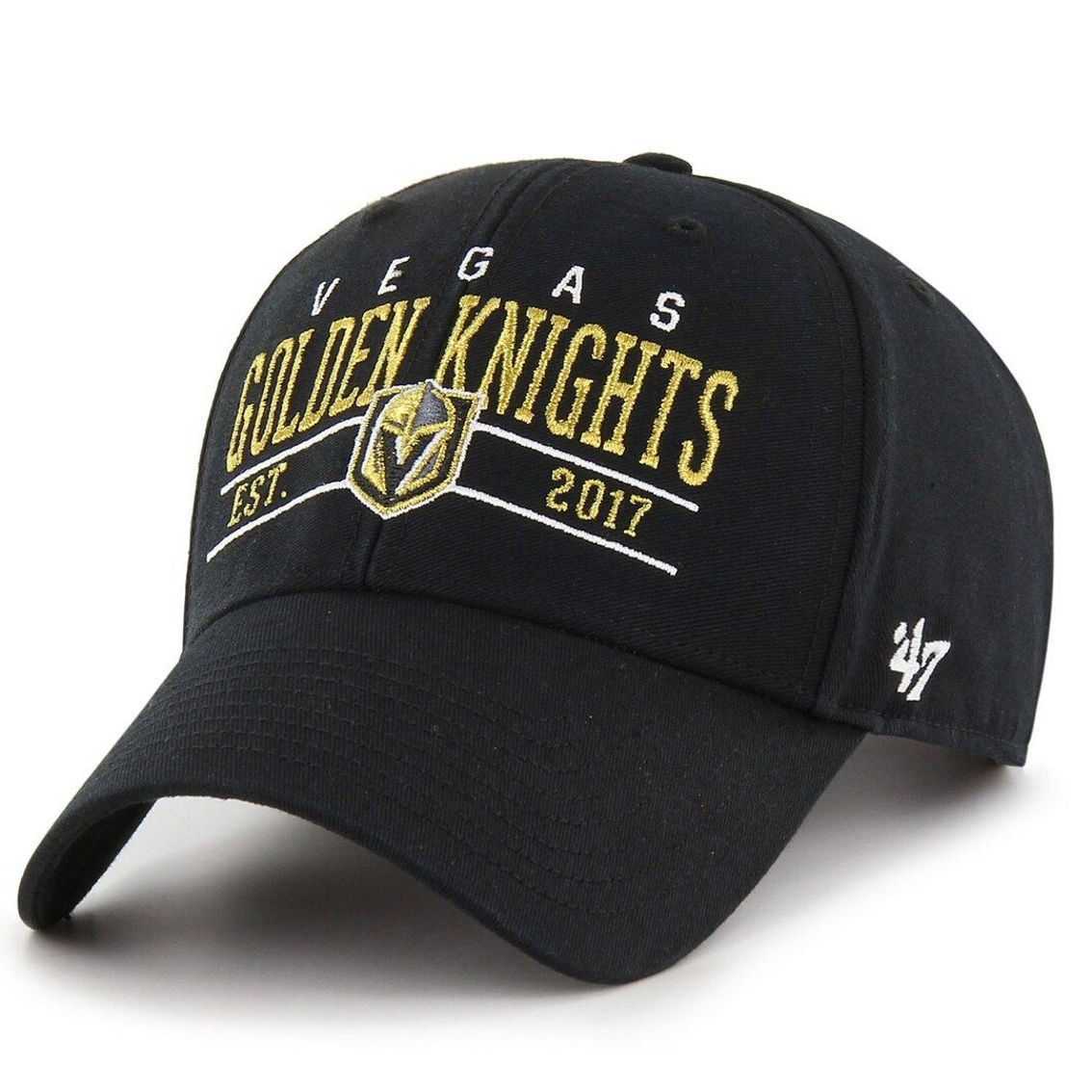 '47 Men's Black Vegas Golden Knights Centerline MVP Adjustable Hat - Image 2 of 4