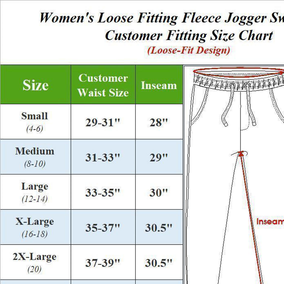 Womens Heavyweight Oversized Loose Fit Fleece Jogger Sweatpants - Image 2 of 2