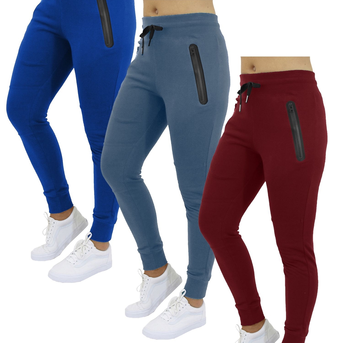Womens Heavyweight Oversized Loose Fit Fleece Jogger Sweatpants-3 Pack, Pants, Clothing & Accessories