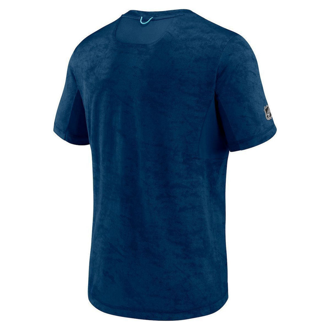 Fanatics Branded Men's Deep Sea Blue Seattle Kraken Authentic Pro Rink Premium Camo T-Shirt - Image 4 of 4
