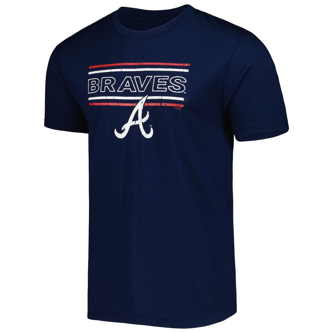Concepts Sport Men's Navy/Red Atlanta Braves Badge T-Shirt & Pants Sleep Set - Image 3 of 4