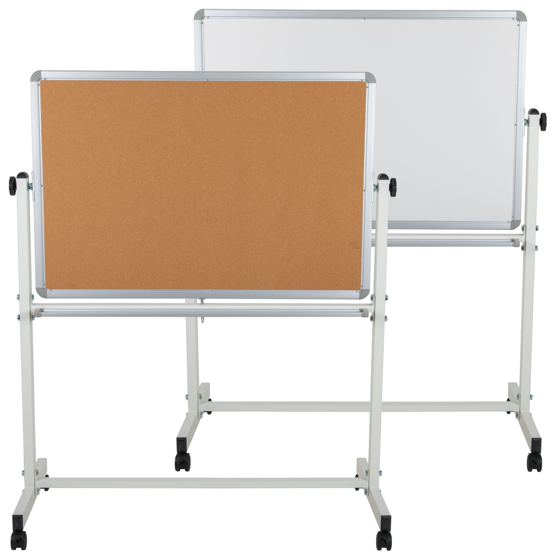 Flash Furniture Reversible Mobile Cork Board & Whiteboard-Pen Tray - Image 2 of 5
