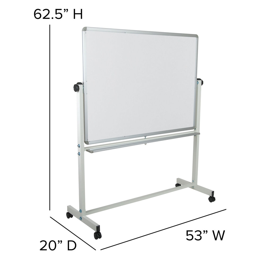 Flash Furniture HERCULES Series Double-Sided Mobile White Board Stand with Pen Tray - Image 5 of 5