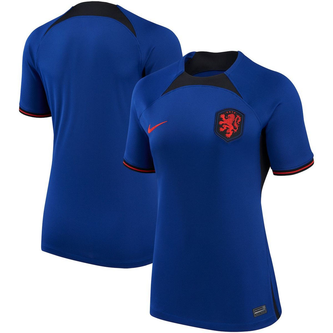 Nike Women's Royal Netherlands National Team 2022/23 Away Breathe Stadium Replica Blank Jersey - Image 2 of 4