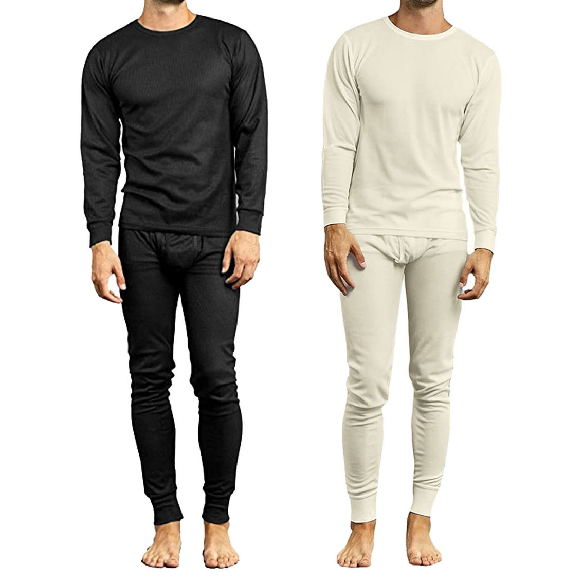 Galaxy By Harvic Men's 4-piece Thermal Top & Bottom Sets (2-tops & 2 ...