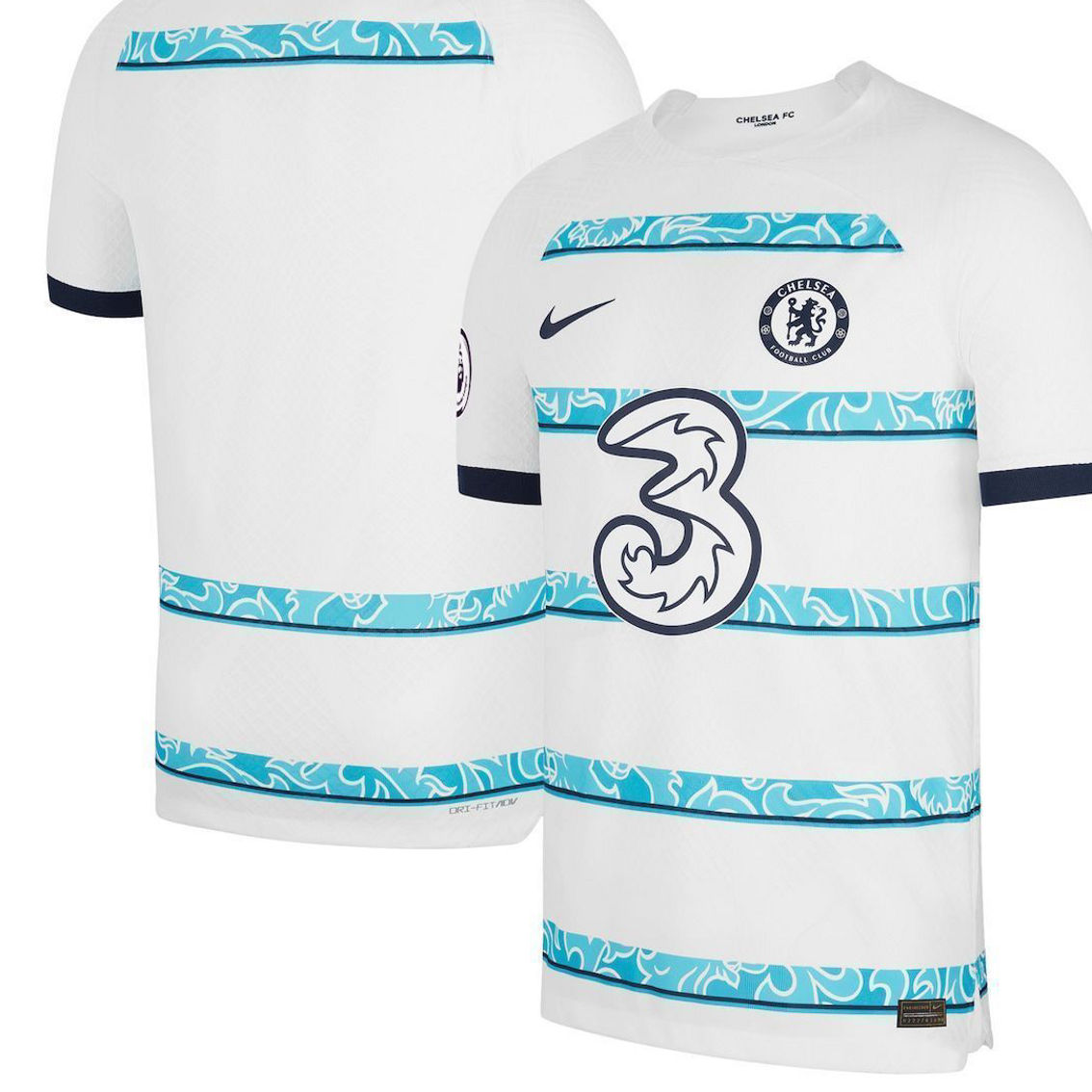 Nike Men's White Chelsea 2022/23 Away Vapor Match Authentic Blank Jersey - Image 2 of 4