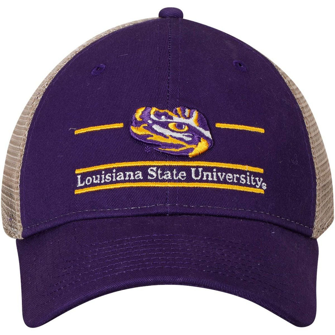 The Game Men's Purple LSU Tigers Logo Bar Trucker Adjustable Hat - Image 3 of 4