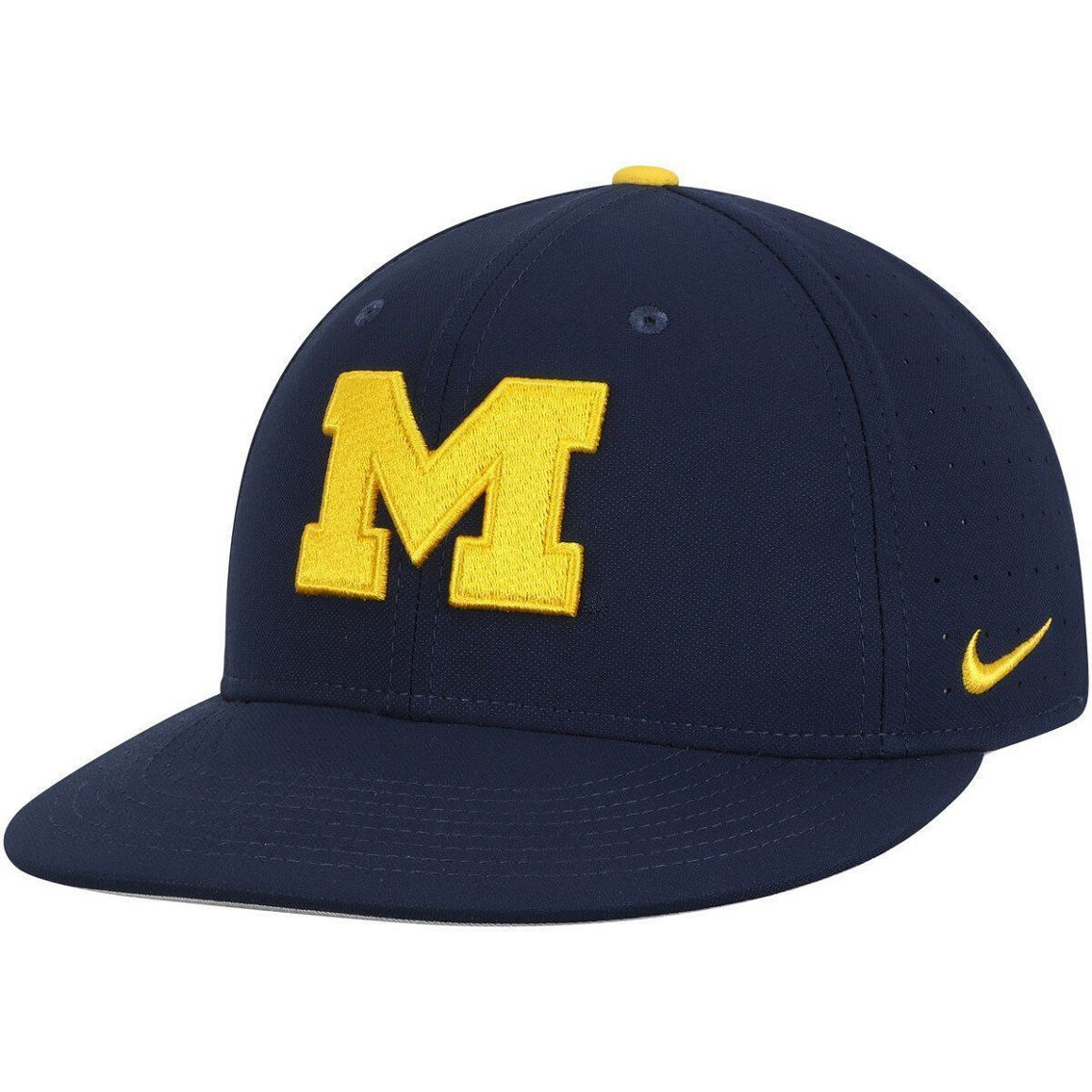 Nike Men's Navy Michigan Wolverines Aerobill Performance True Fitted Hat - Image 2 of 4