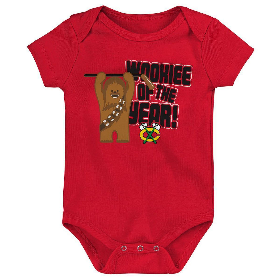 Outerstuff Infant Red Chicago Blackhawks Star Wars Wookie of the Year Bodysuit - Image 2 of 2