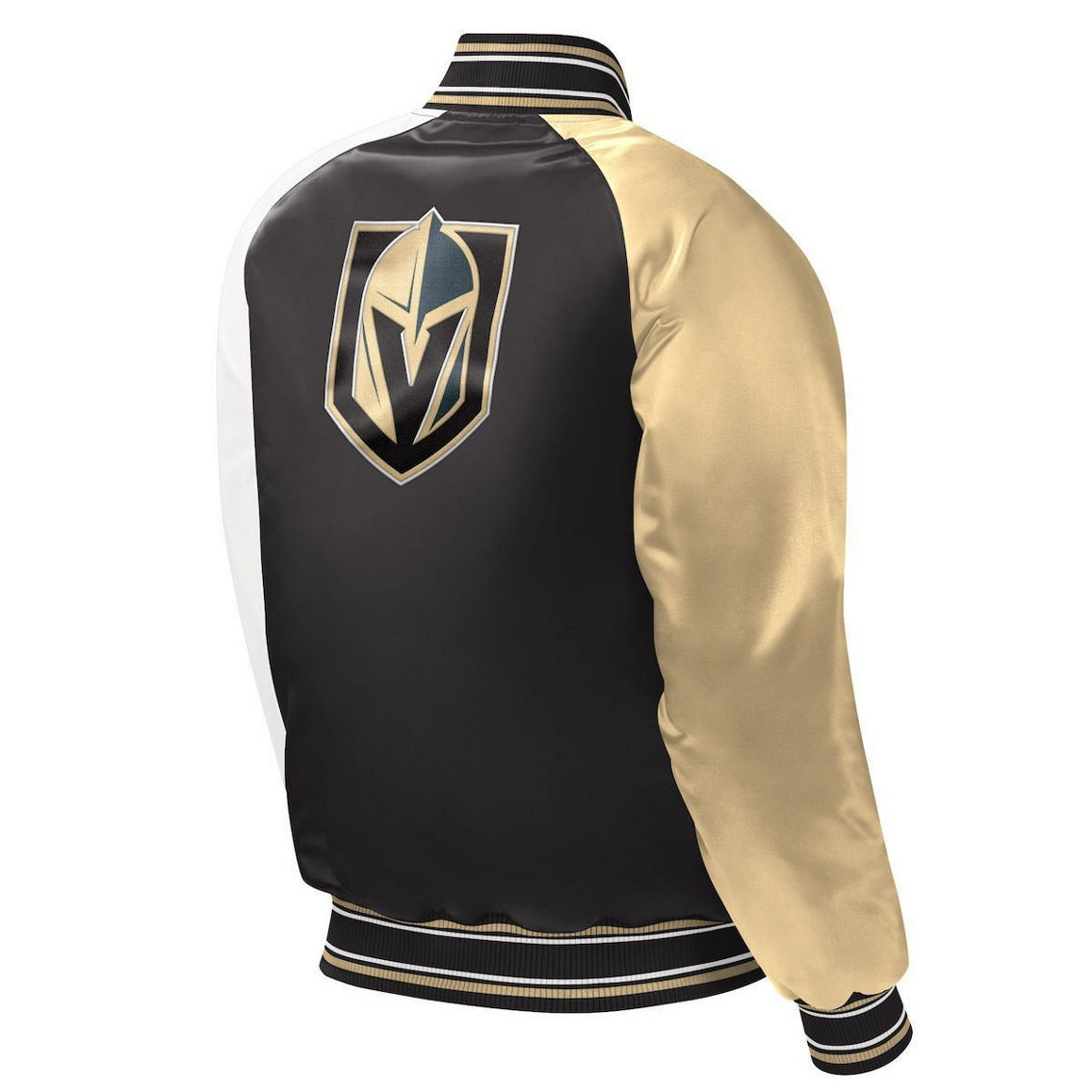 Starter Youth Black Vegas Golden Knights Raglan Full-Snap Varsity Jacket - Image 4 of 4