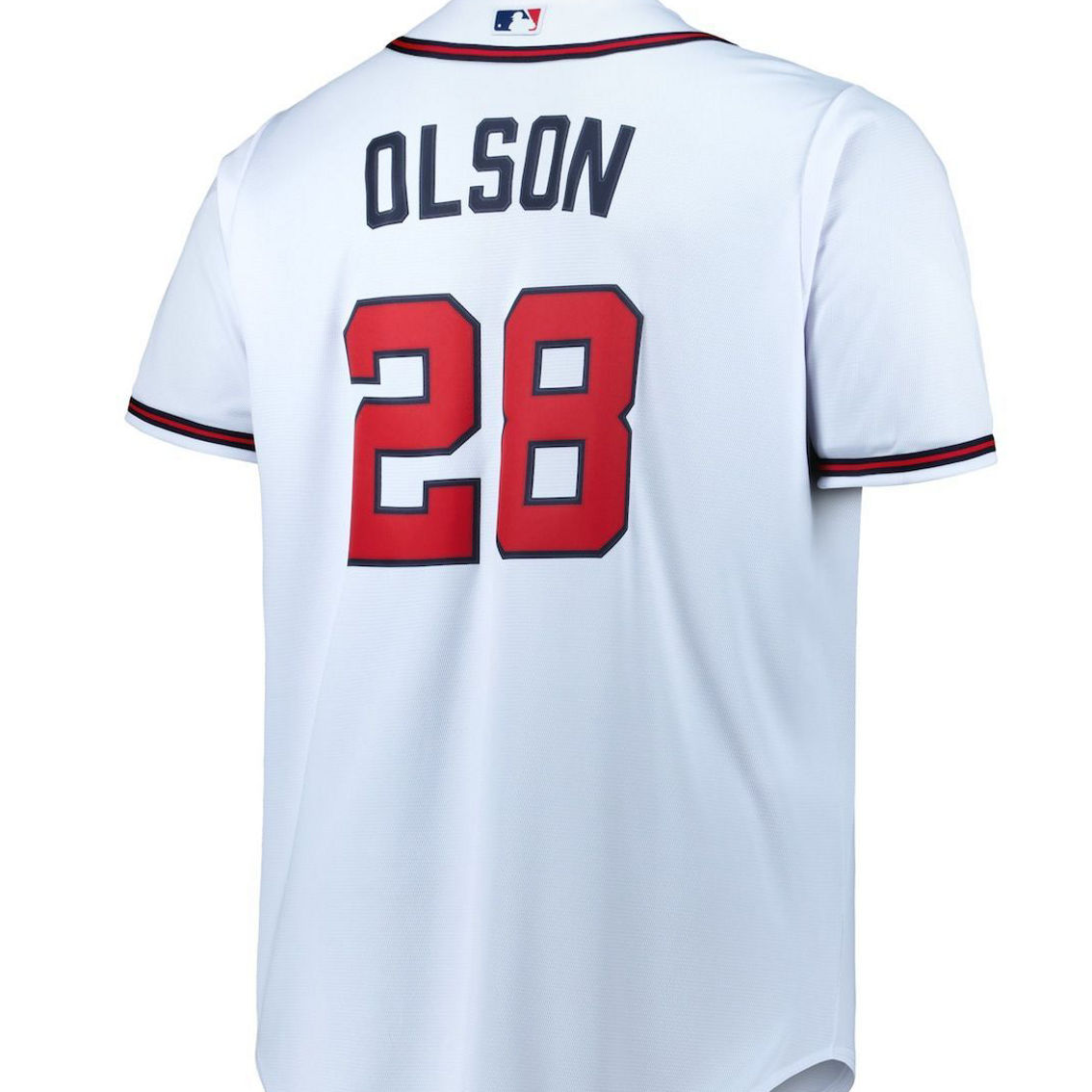 Profile Men's Matt Olson White Atlanta Braves Big & Tall Replica Player Jersey - Image 4 of 4