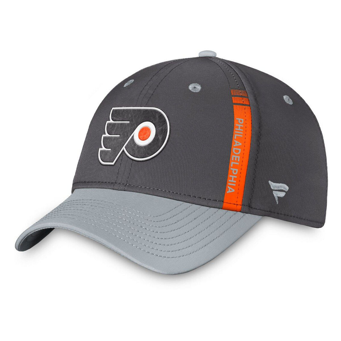 Fanatics Branded Men's Charcoal/Gray Philadelphia Flyers Authentic Pro Home Ice Flex Hat - Image 2 of 4
