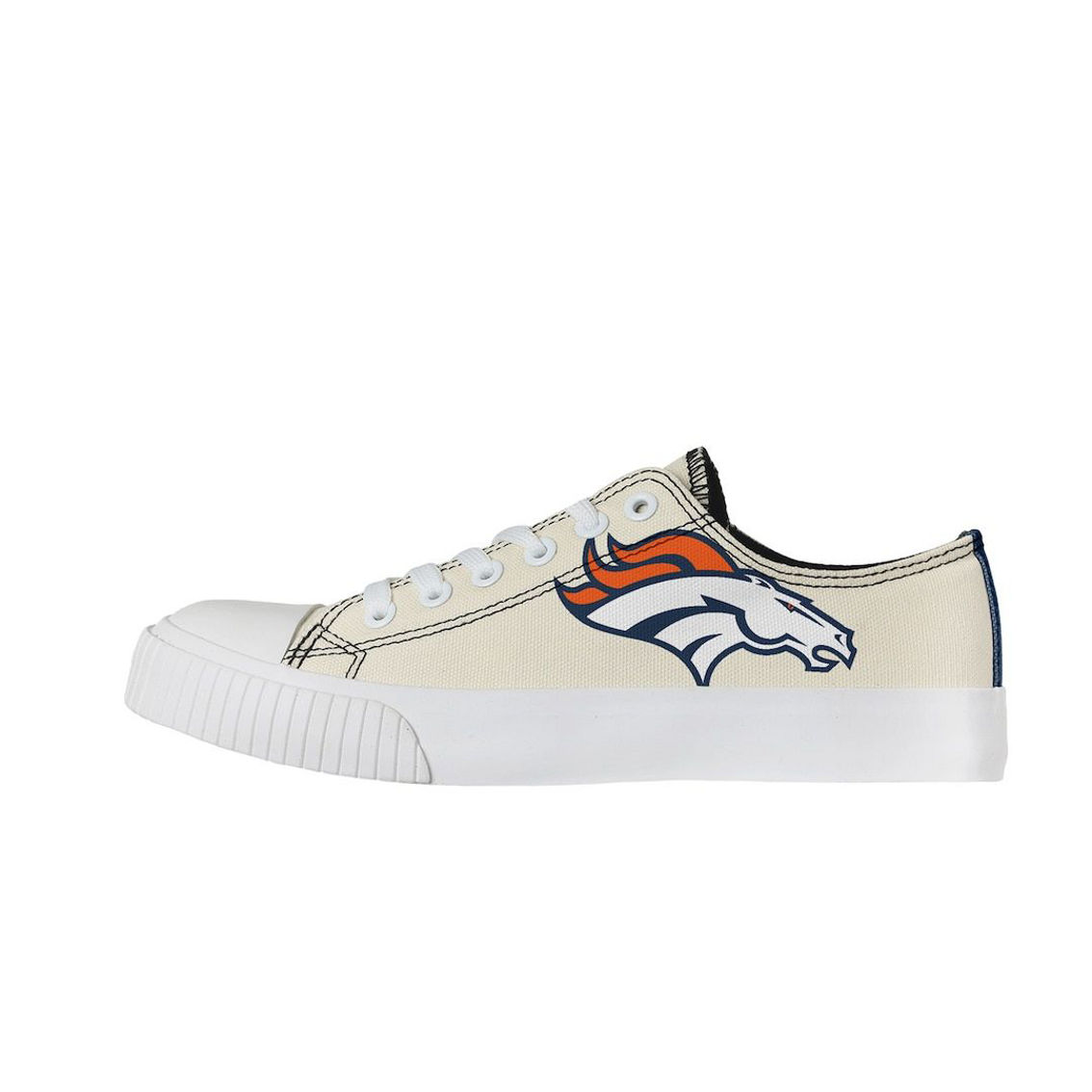 FOCO Women's Cream Denver Broncos Low Top Canvas Shoes - Image 2 of 4