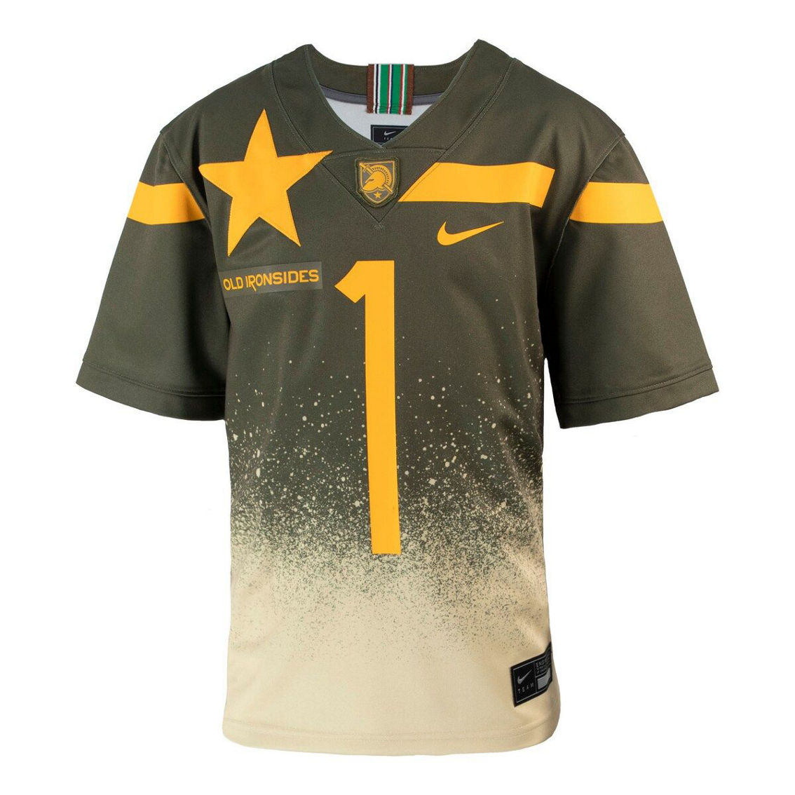 Nike Youth #19 Olive Army Black Knights 1st Armored Division Old Ironsides Untouchable Football Jersey - Image 3 of 4