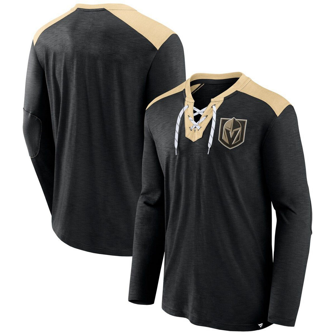 Fanatics Branded Men's Black Vegas Golden Knights Special Edition 2.0 Long Sleeve Lace-Up T-Shirt - Image 2 of 4