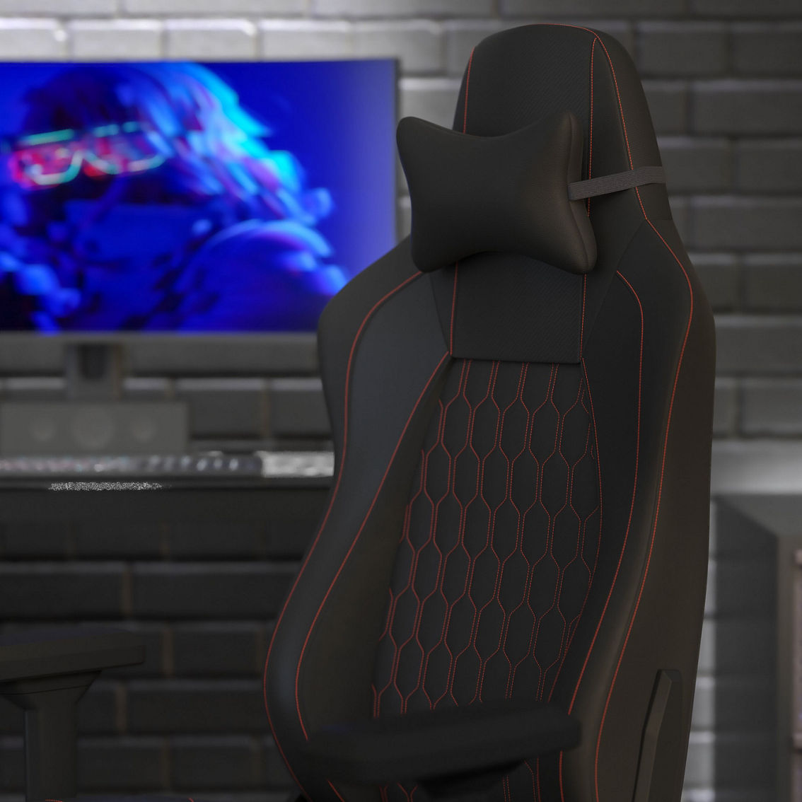 Flash Furniture 4D Armrest Gaming Chair with Lumbar Support - Image 3 of 5